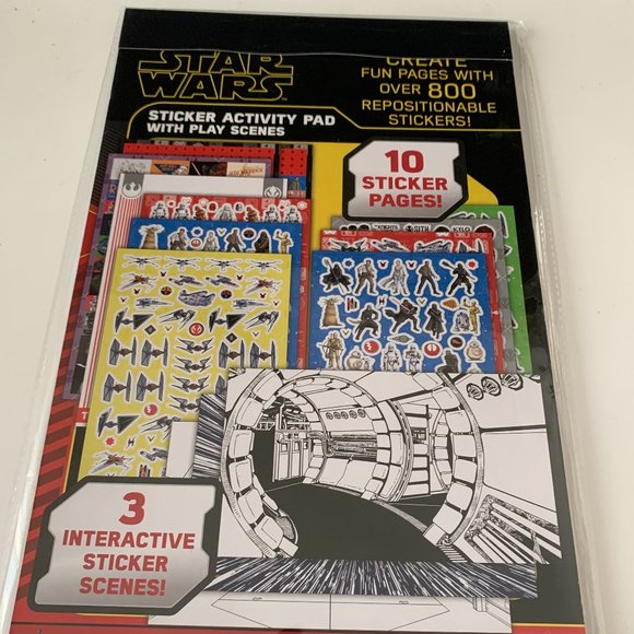 Star Wars activity sticker pad over 800 stickers. Hours of fun & play scenes - Picture 4 of 4